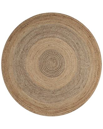 LR Home Lr Home Farmhouse Hand-Braided Jute Round Area Rug