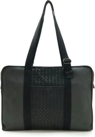 Bottega Veneta Pre-owned Shoulder Bags, male, Black, Size: ONE SIZE Pre-owned Leather 2way Briefcase