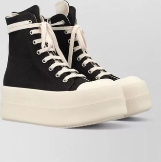 Rick Owens canvas high-top sneakers