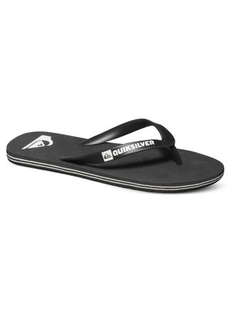 Quiksilver Sandale QUIKSILVER Molokai, Herren, Gr. 7(40), schwarz-weiss (schwarz, schwarz, wei&szlig;), Obermaterial: Synthetikmaterial / Aussensohle: Moosgummi, Schuh