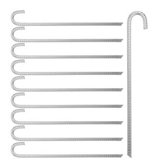 Relaxdays Pack 20 Piquetas De Camping, Estacas Tienda De Campa&ntilde;a, Clavijas Suelo, 45 Cm, Acero Resistente, Plateado