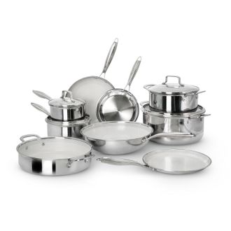 KASANOVA Batteria 3 strati 13 pezzi bianca Tri - Ply Ceramic