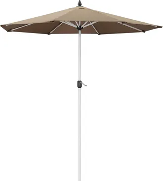 Pangea Home Ella Umbrella, White Powder Coated Aluminum Pole Grey Fabric
