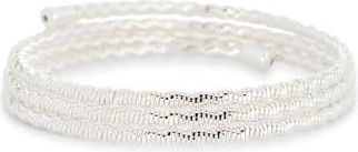 Nordstrom Rack Textured Coil Wrap Bracelet in Silver at Nordstrom Rack