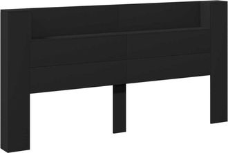 vidaXL Cabecero Negro 200 X 16,5 X 103,5 Cm Madera De Ingenier&iacute;a Vidaxl