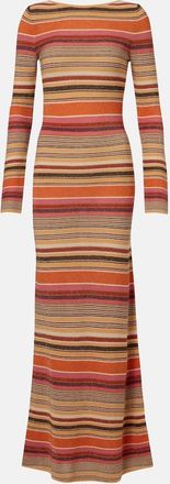 Faithfull The Brand Notturna striped maxi dress