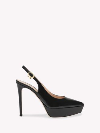 Gianvito Rossi Dasha Sling Slingback in Black Nappa at Nordstrom, Size 41.5