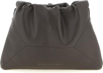 Brunello Cucinelli Dark Brown BC Duo Small Bucket Bag