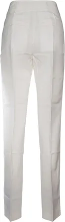 Jacquemus Womens Pantalon Trousers White Doublure Cotton Elasthanne