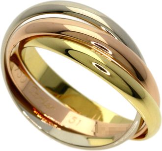 Cartier Yellow Gold (18K) White Gold (18K) Band Ring (Pre-Owned)