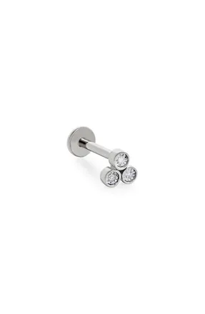 Monica Vinader Cluster Lab Grown Diamond Piercing Stud in 14K Solid White Gold /Diamond at Nordstrom