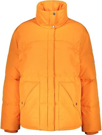 Kenzo Donsjack met ritssluiting en drukknoopsluiting - Dames - Gewatteerde jassen - Oranje - S - Katoen - Jassen