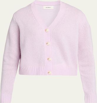 Lisa Yang Marionette Cashmere-Silk V-Neck Cardigan