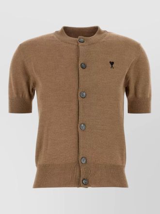 Ami merino wool cardigan