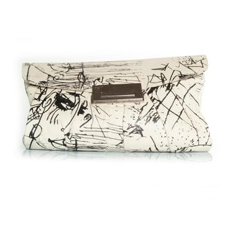 Giuseppe Zanotti Giuseppe Zanotti, zwart-witte clutch