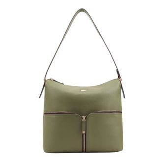Paul Costelloe Womens Nazas Leather Shoulder Bag - Green - One Size