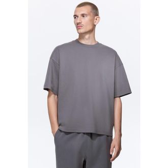H&M Oversized Fit Interlock T-shirt in Gray at Nordstrom, Size Xx-Large