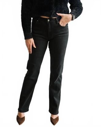 Mavi Kendra Straight Jeans In Dark Smoke
