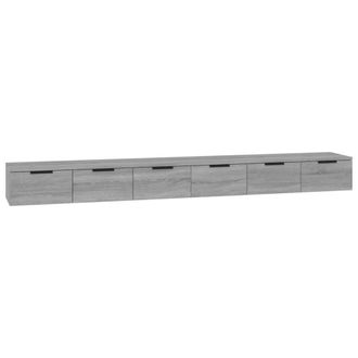 Berkfield Home Wall Cabinets 2 pcs Grey Sonoma 102x30x20 cm Engineered Wood | Size: 102 x 30 x 20 cm