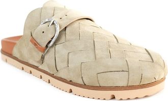 Gentle Souls Bahari Flat Mule in Taupe Woven Suede at Nordstrom, Size 9.5