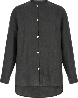 Jacquemus La Chemise Pastro Shirt - Heren - Casual Overhemden - Grijs - XL - Linnen - Overhemden