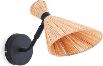 La Redoute Interieurs Wandlamp in metaal en raffia, Rozza