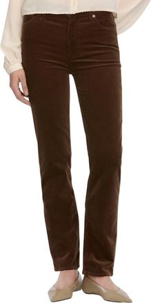 Frame Denim Le Sleek Straight Corduroy In Bitter Chocolate