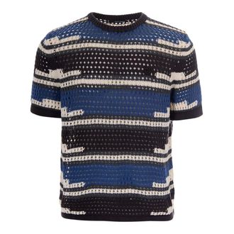 Daily Paper Clothing Round-neck Knitwear, male, Multicolor, Size: S Kente Stripe T-Shirt