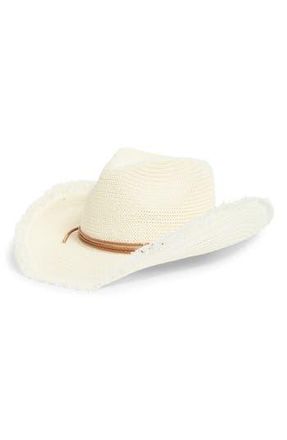 BCBGeneration Packable Knit Cowboy Hat in White at Nordstrom Rack