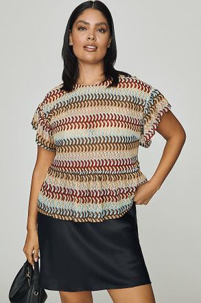 Dolan Crochet Peplum Tee