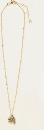 Fat Face FatFace Gold Tone Acorn Leaf Necklace