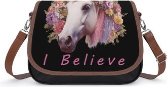 Generic I Believe Un-icorns Crossbody Bags for Women Shoulder Messenger Bag Purse Handbags