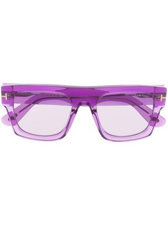 Tom Ford Eyewear Occhiali da sole squadrati trasparenti - Viola