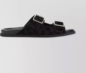 Gucci rhein open suede leather sandals