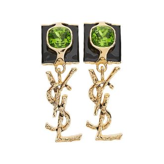 Saint Laurent Cassandre pendant clip earrings Woman One Size