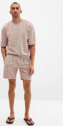 Le 31 Mens Two-tone jacquard short Inseam: 7