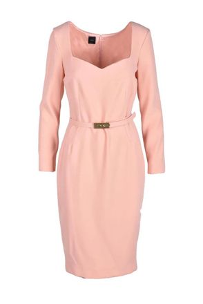 Pinko Pink Dress Polyester Elastane