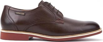 Mephisto Donkerbruine Leren Veterschoen - Heren - Veterschoenen - Bruin - 40 1/2 EU - Leer - Schoenen