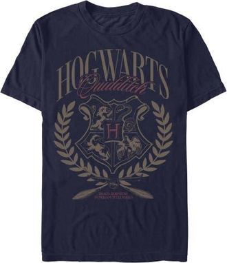 Harry Potter Mens Harry Potter Hogwarts Quidditch Red Crest T Shirt in Navy Blue at Nordstrom, Size Xxx-Large