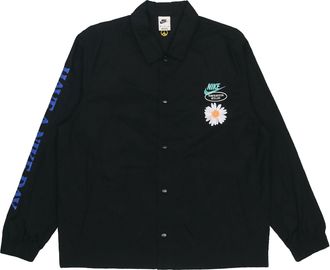 Nike Mens Nike SS22 Retro Embroidered Daisy Long Sleeves Jacket Autumn Black DM5056-010