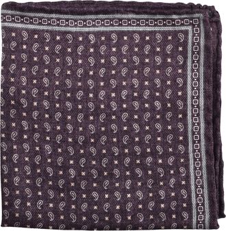 Brunello Cucinelli Bicolor Silk Pocket Mens Square