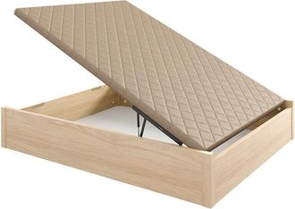 Colchones Aznar Canap&eacute; Abatible Arc&oacute;n De Madera Con Tirador Embutido Altura 34 Cm 160x200 Cm - Magnolia