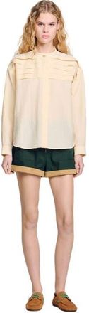Sandro Jewellery detail shirt in Ecru at Nordstrom, Size X-Large