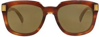 Dunhill 56mm Square Sunglasses in Havana Havana Bronze at Nordstrom Rack