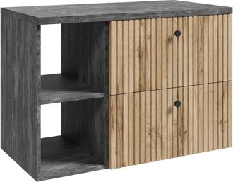 Badplaats Mueble de lavabo Saros 90 cm - Roble - Mueble de ba&ntilde;o con encime