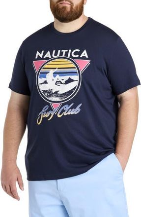 Nautica Big & Tall Surf Club Graphic Tee in Navy Seas at Nordstrom, Size 5X Big