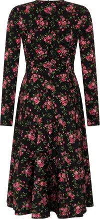 Dolce & Gabbana Womens Dress Silk Floral Black Light Blue Polyester