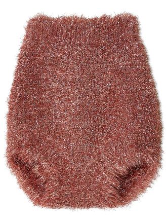 Simone Rocha knitted brief shorts - women - Metallic Fibre/Polyamide - M - Pink