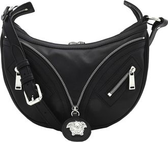 Versace Small Repeat Hobo Bag - Black