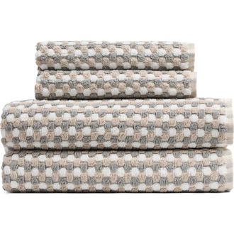 Parachute Mosaic Organic Cotton Towel in Bone/white/grey at Nordstrom, Size Bath Towel